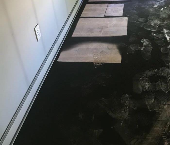 soot covered floor